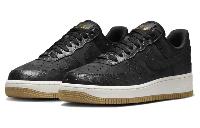 Nike Air Force 1 Black Ostrich