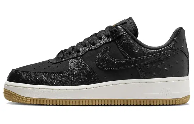 Nike Air Force 1 Black Ostrich