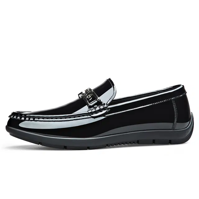 二层牛皮 舒适耐磨软底百搭 豆豆鞋 男款 经典黑色