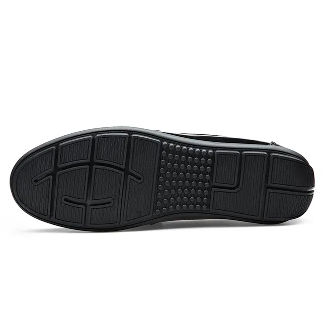 二层牛皮 舒适耐磨软底百搭 豆豆鞋 男款 经典黑色