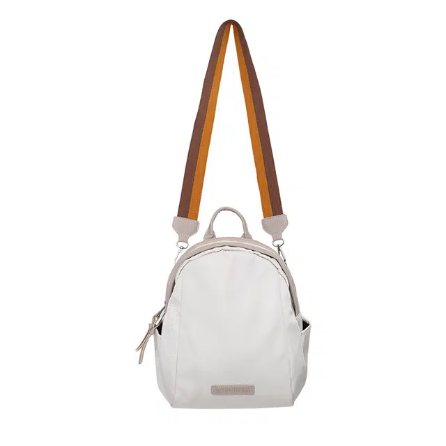 德力熊双肩包尼龙女生三色小背包新款时尚轻便旅游休闲逛街通勤单肩斜挎包多色