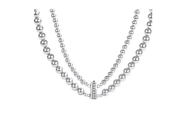 克拉日记 珍珠双层叠戴 新中式简约轻奢高级感 合金 项链 女款