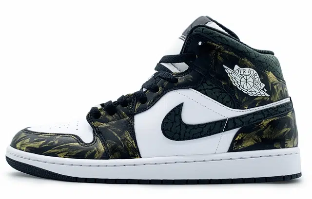 Jordan Air Jordan 1 Mid Black Gold