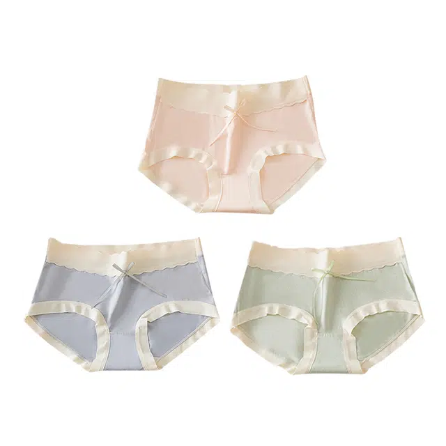 雅鹿 抗菌裆无痕透气舒适中腰三角内裤 女款 组合装