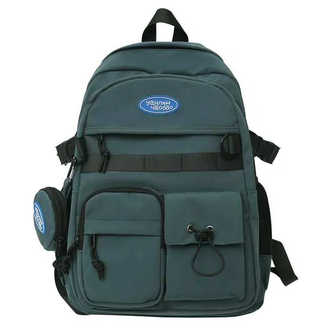 德力熊多色尼龙新款时尚情侣款双肩包大容量坚固耐用旅行背包防水学生书包