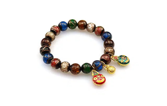 鲤晶 十全十美 多宝吞金兽 招财纳福轻奢国潮 琉璃 玉石手串 男女同款情侣款