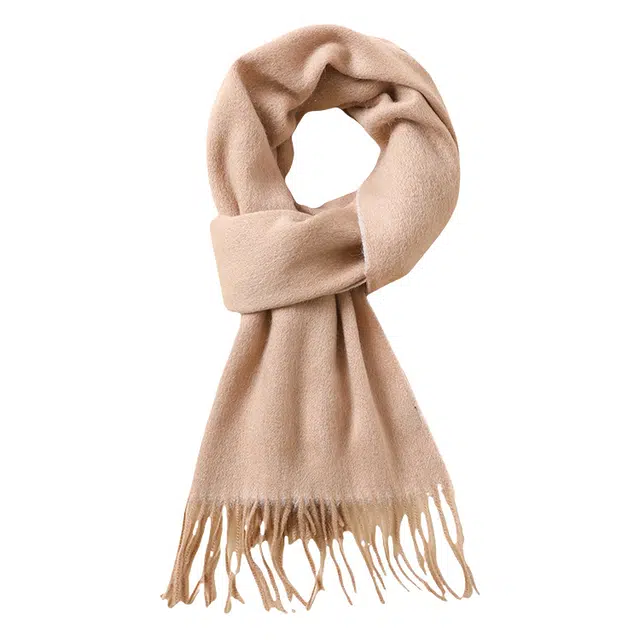 恒源祥 双面双色时尚两用 绒线围巾 男女同款情侣款