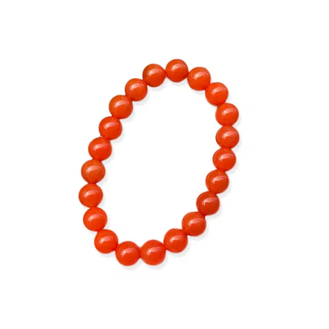 陌阡雪 国风中式小清新樱桃红 南红玛瑙 手串 女款