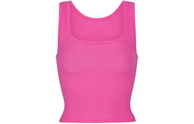 SKIMS COTTON RIB TANK 3-PACK 3 HOT PINK MULTI