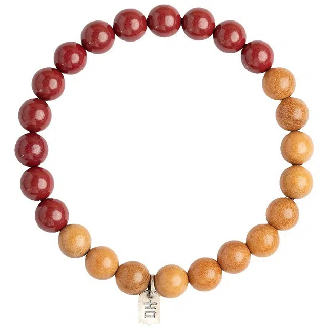 九隆古 平安吉祥转运 复古国潮小众设计佛珠念珠文玩 朱砂 玉石手串 男女同款情侣款