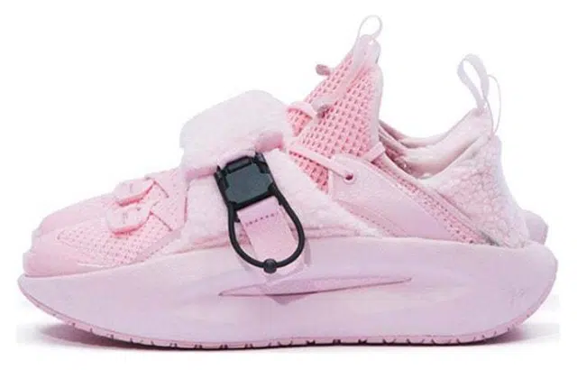 中国李宁 云游 䨻 耐磨 减震防滑耐磨透气平衡 低帮 生活休闲鞋 女款 粉色