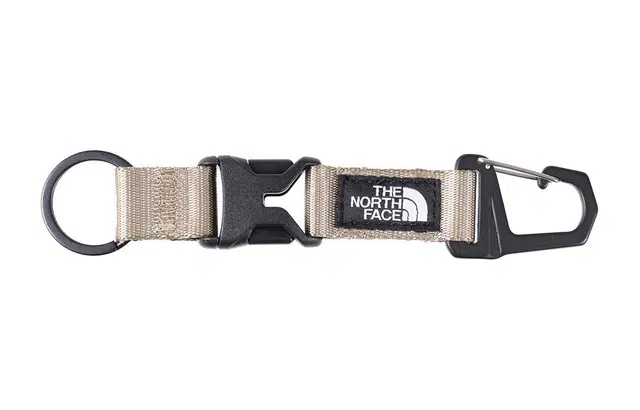 The North Face Logo Keychain White