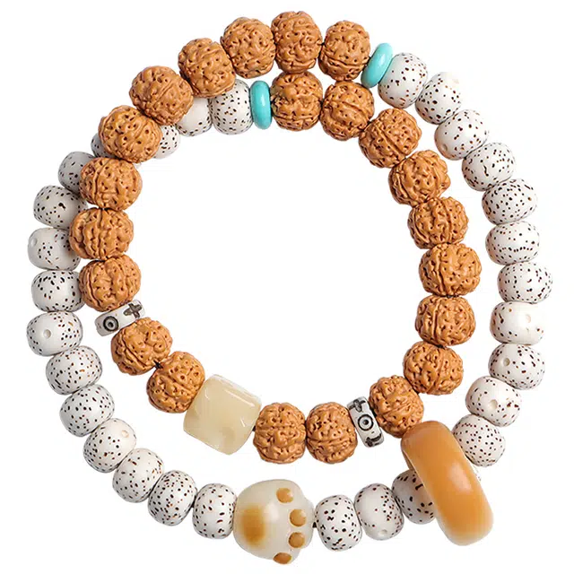 月印百川 萌趣猫爪设计文玩 复古简约国风手把件 小众百搭手饰 星月菩提金刚菩提 手串 男女同款情侣款 礼盒装