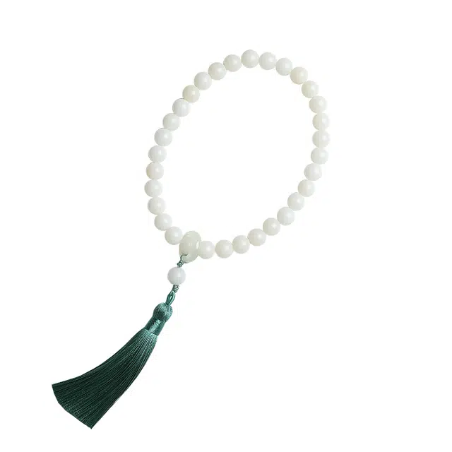 月印百川 新中式国潮佛珠手持 古风转运珠流苏设计文玩 简约百搭手饰 菩提根 手串 男女同款情侣款 礼盒装