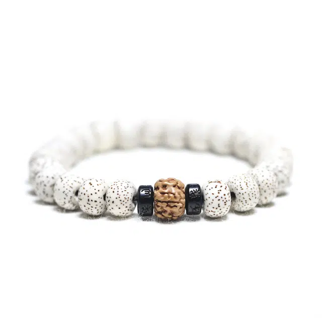 岁月静好 民族风个性手持念珠佛珠国潮文玩六字真言 星月菩提 手串 男女同款情侣款