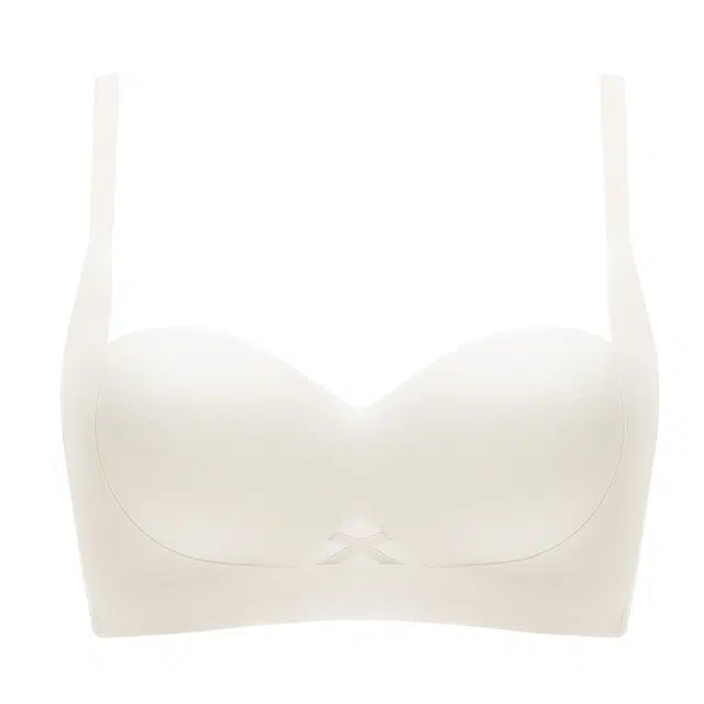 多情猫 纯色无痕聚拢防下垂收副乳半杯文胸 女款 芭乐粉