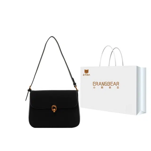 小熊依恋/单肩斜挎包休闲通勤包纯色复古磨砂小方包小众 女款 多色