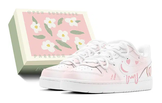 Nike Court Borough Low Pink White