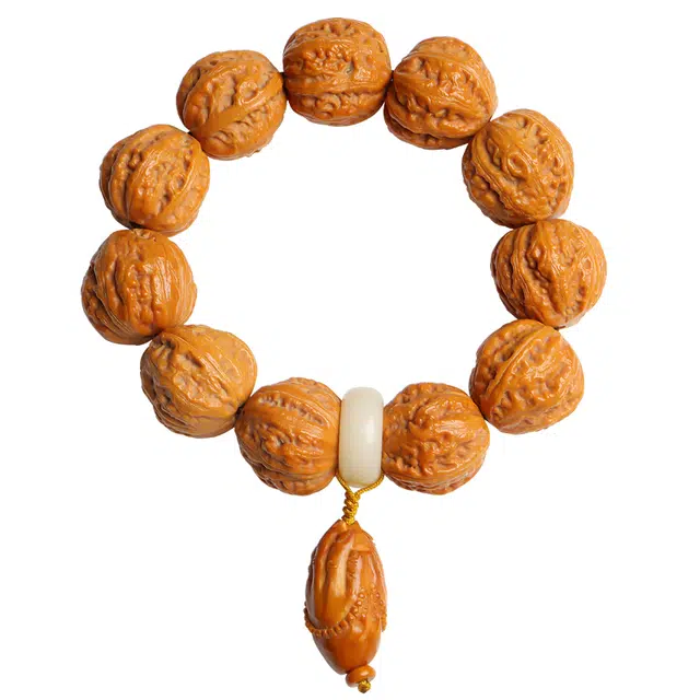 月印百川 新中式国风招财转运 盘玩古风简约设计手持 简约百搭把玩手饰 文玩核桃 核桃类手串 男女同款情侣款