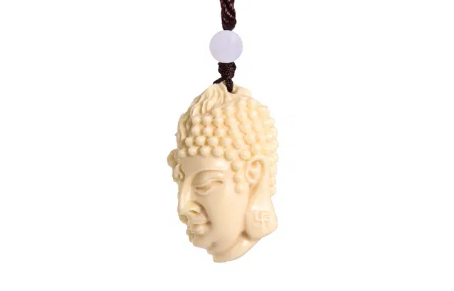 檀欣 精雕刻一念之间佛魔 随身把玩 象牙果 菩提类项链 男女同款情侣款