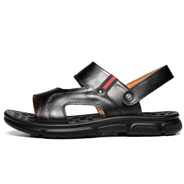 法派 头层牛皮 透气沙滩 运动凉鞋 男款