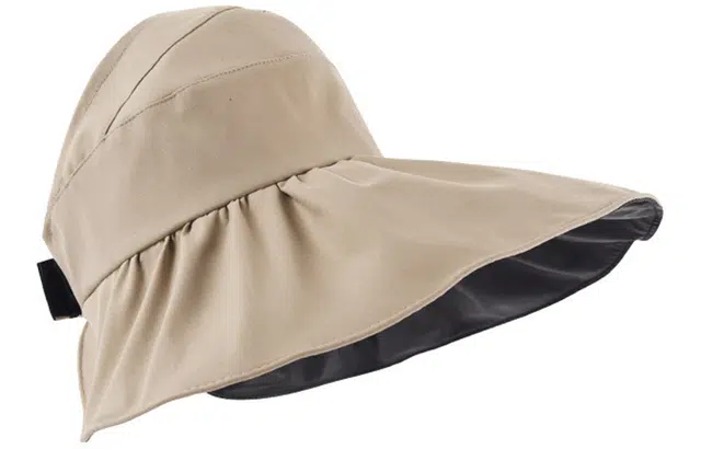 优幽兰 实用黑胶太阳帽时尚沙滩帽韩版大头围显脸小遮阳帽休闲实用防紫外线空顶帽时髦旅游小众高级感 聚酯纤维 防晒帽 女款