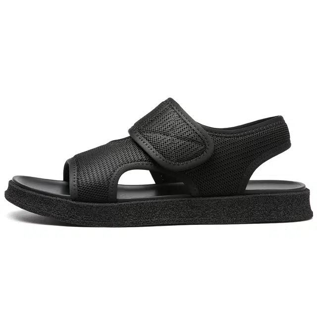 法派 织物 简约透气运动 沙滩凉鞋 男款 黑色
