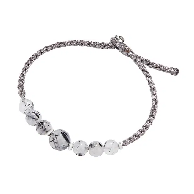 迷颂玛 新中式国潮风时尚简约百搭手饰 小众设计仪式感编织潮流可调节手绳 学业上岸转运首饰礼盒 水晶 玉石手链 男女同款情侣款