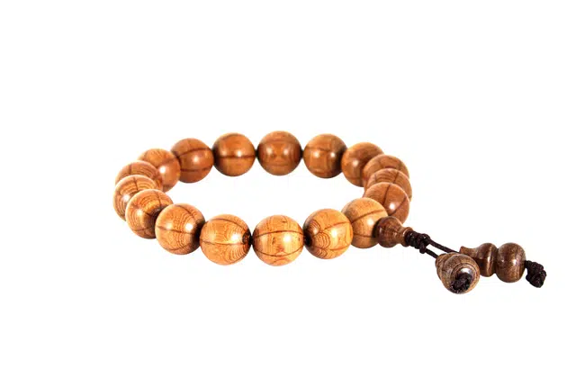 檀欣 国风新中式 时来运转串珠念珠佛珠 复古民族风纳福平安木质文玩盘玩 木作手串 男款 六道木 原装礼盒