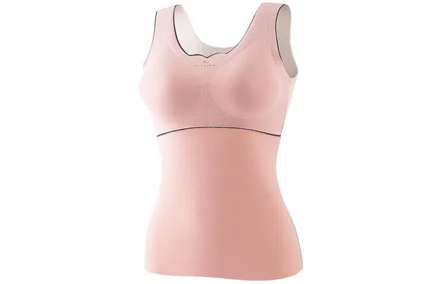 浪莎 纯色圆领简约打底带胸垫无痕背心 女款