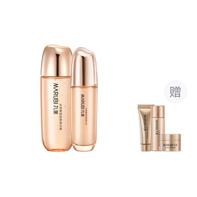 丸美 重组胶原蛋白洁面爽肤水乳液眼霜护肤品组合套装 保湿补水提拉紧致淡纹 细化毛孔强韧肌肤