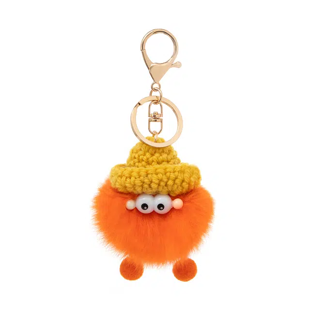 白卷 可爱小煤球汽车钥匙扣玩偶挂饰 挂件 男女同款情侣款