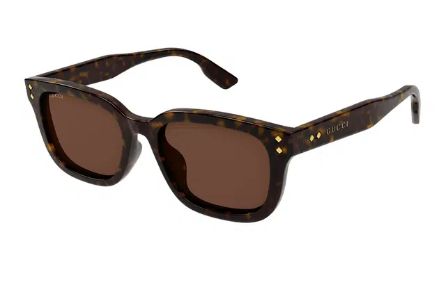 GUCCI Rectangular Tortoiseshell Sunglasses