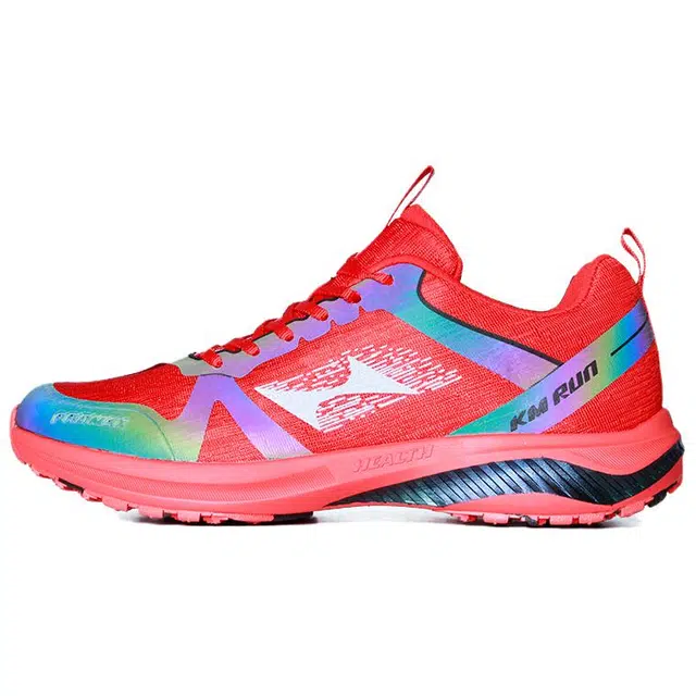 海尔斯 舒适减震防滑耐磨 低帮 休闲跑步鞋 男女同款 红黑