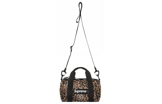 Supreme Leopard Print Nylon Bag