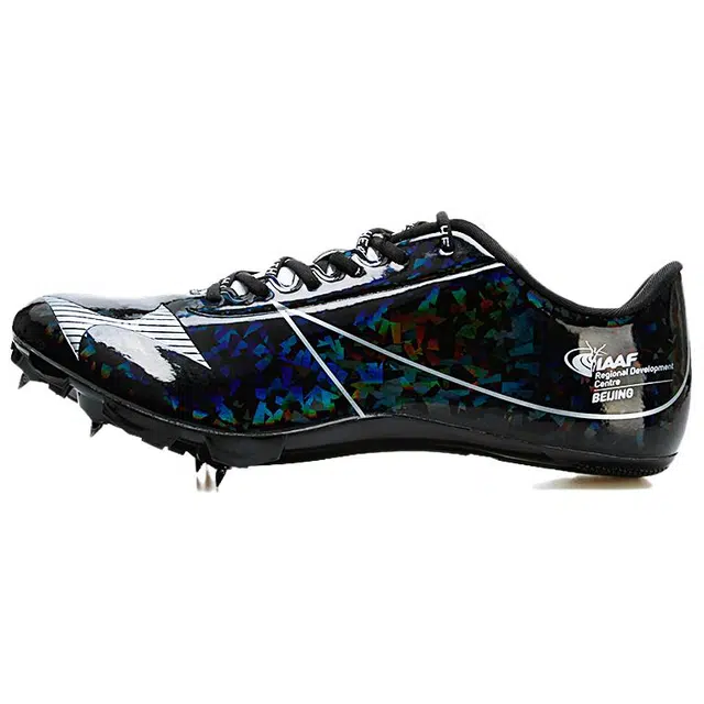 海尔斯 减震防滑耐磨 低帮 跑步鞋 男女同款 黑白色