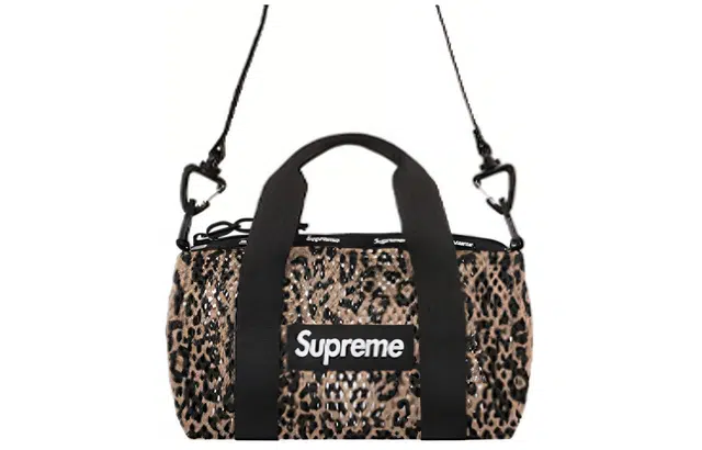 Supreme Leopard Print Nylon Bag