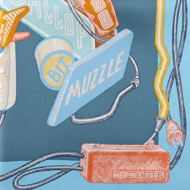 Hermes Chevaloscope Neon Scarf