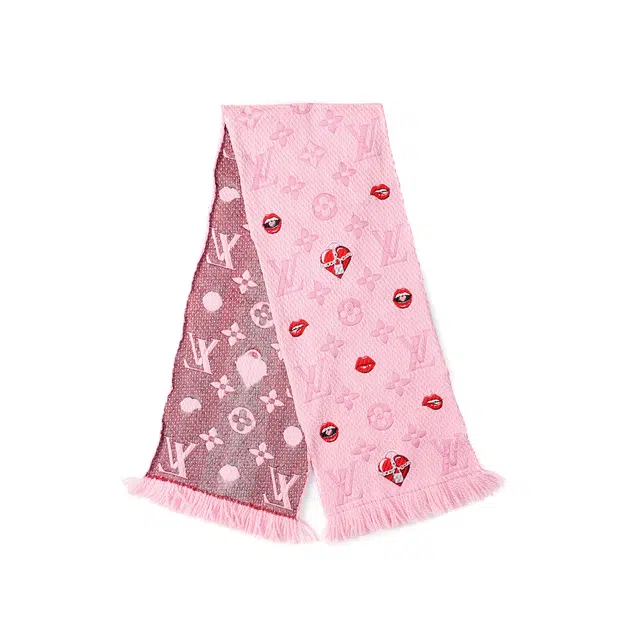 Louis Vuitton Logomania Lucky Monogram Scarf Pink