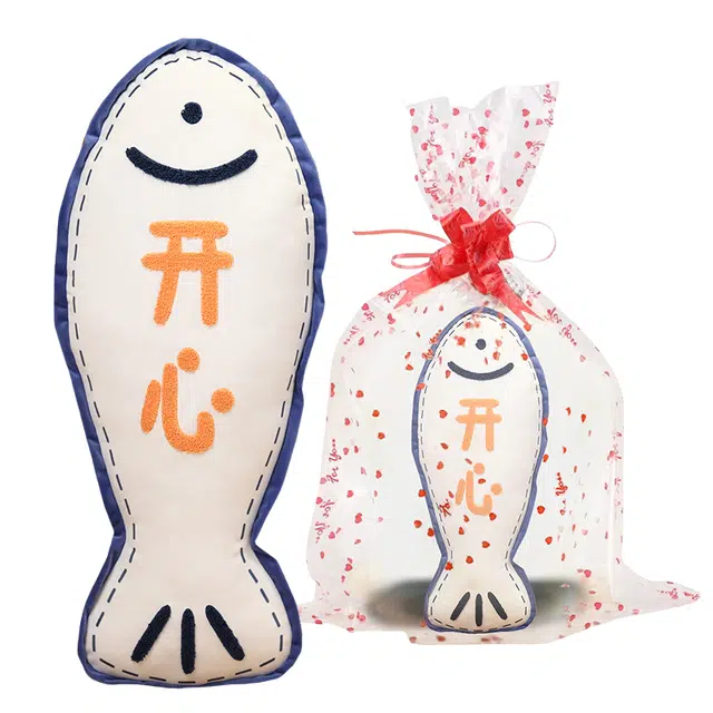 卡威 创意好寓意 年年有余 暴富开心 平安好运 抱枕 玩偶 毛绒公仔