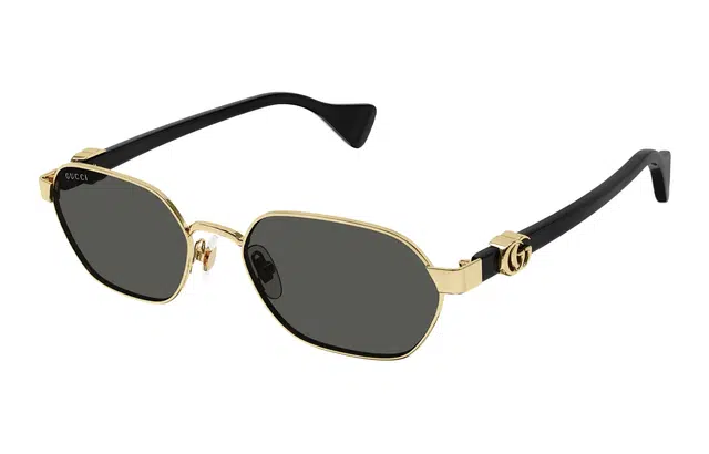 Gucci Metal Irregular Sunglasses Gold
