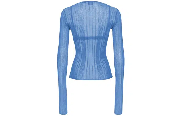 PINKO Semi-Transparent Ribbed Sweater T