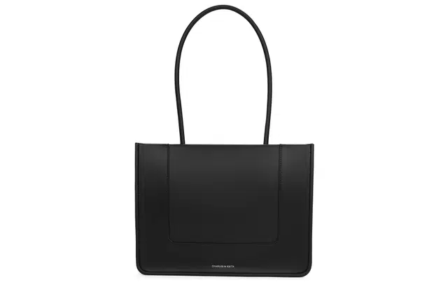 Charles & Keith Large Tote Bag Cream/Noir