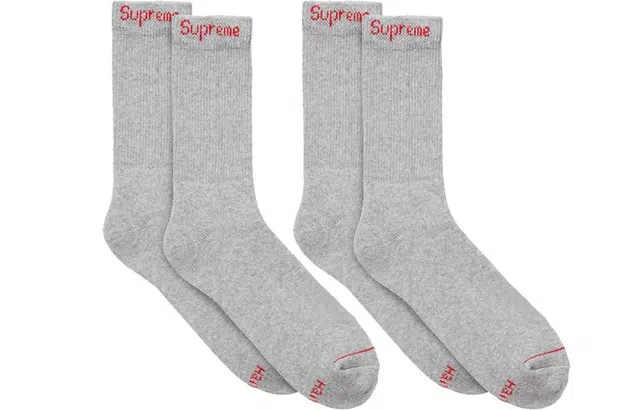 Supreme SS24 WEEK1 HANES CREW SOCKS (4 PACK) Logo 4