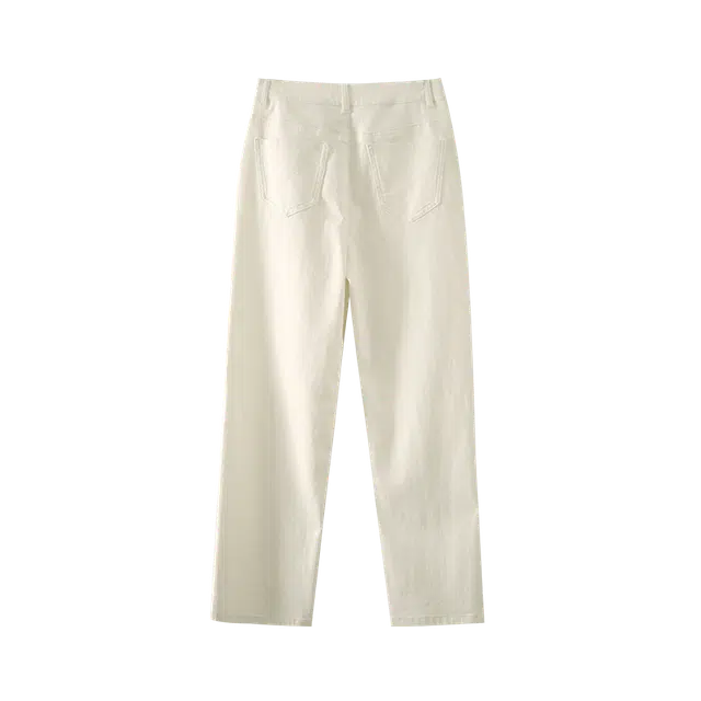 娅丽达 中腰直筒纯色九分牛仔裤 女款