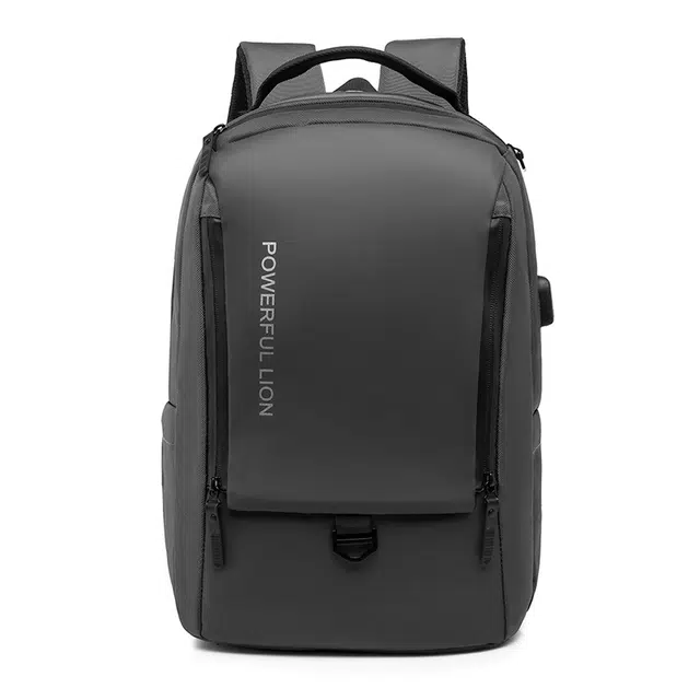 德力熊男生黑色灰色防水旅行背包双肩包学生书包潮流背包休闲商务电脑双肩背包办公包