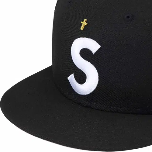 Supreme SS24 WEEK 1 GOLD CROSS S LOGO NEW ERA