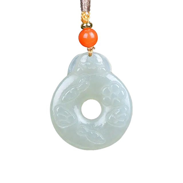 舒杰 钱兔似锦吉祥 国潮 吊坠 挂件 和田玉 项链 男女同款情侣款 青白玉