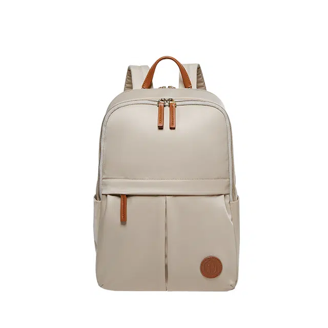 纳兰杜 大容通勤量百搭款休闲旅游出行旅行包学生党中学生高中生 牛津布 双肩包 常规 女款 杏配棕/经典黑