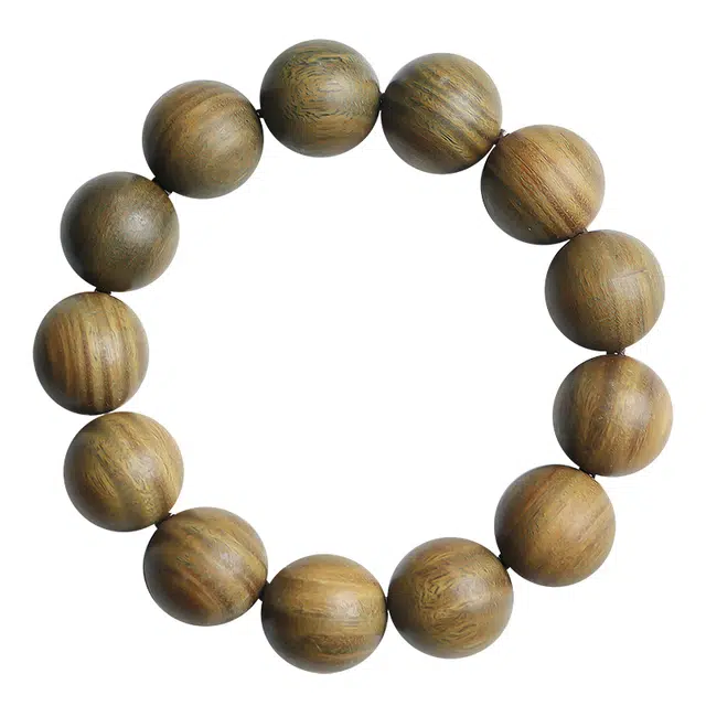 月印百川 国潮古风转运 佛珠文玩 盘玩简约复古念珠手把件 小众 手饰 木质 木作手串 男女同款情侣款 绿檀